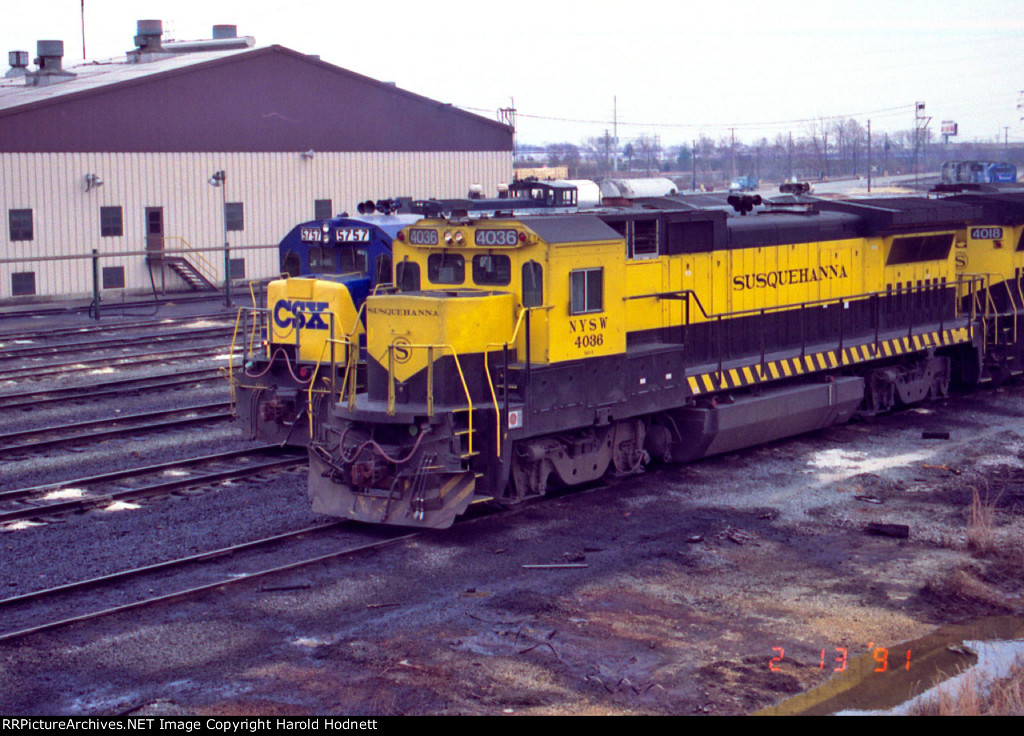 NYSW 4036 & CSX 5757 